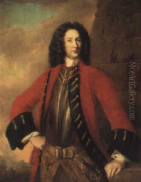 Portrait Of Colonel Nicholas Fitzgerald Oil Painting by Garret Morphey
