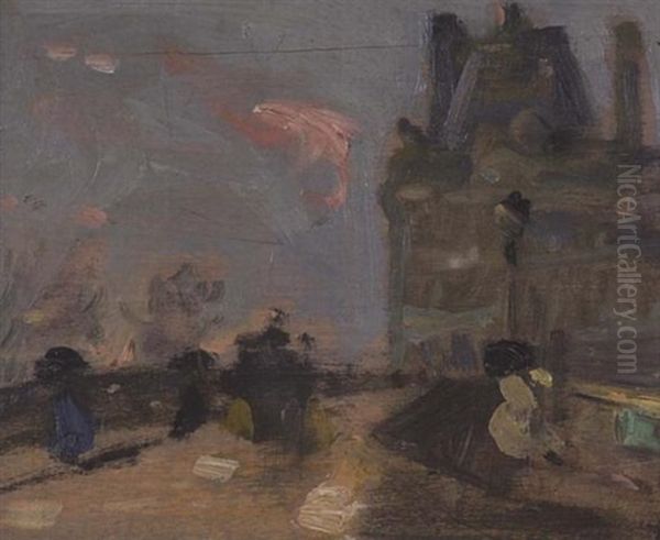 Pavillon De Flore, Palais Des Tuileries, Paris Oil Painting by James Wilson Morrice
