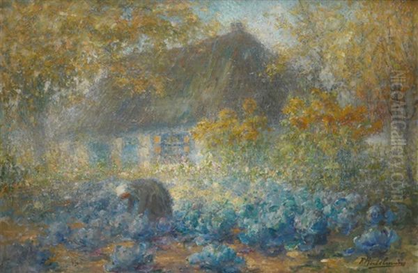Le Recolte Des Choux-rouges Oil Painting by Frans Mortelmans