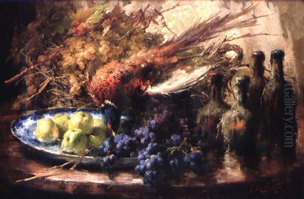 Nature Morte Au Faisan Oil Painting by Frans Mortelmans