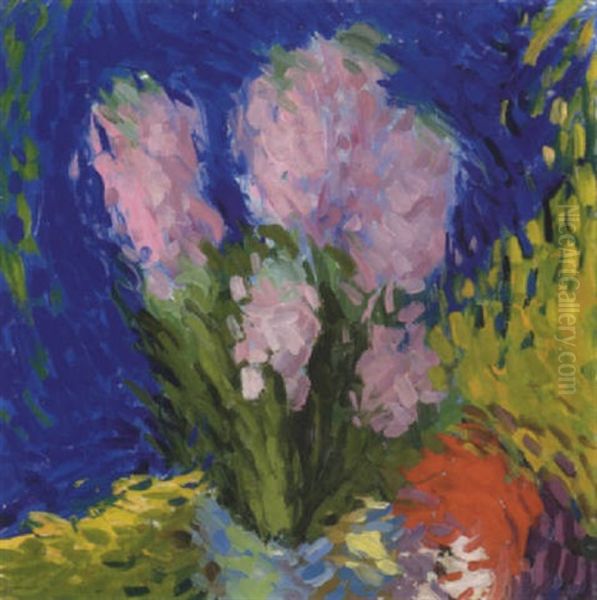 Hyazinthen Oil Painting by Koloman (Kolo) Moser