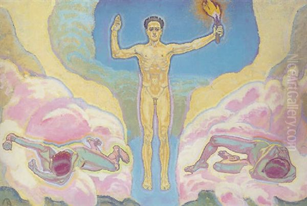 Das Licht Oil Painting by Koloman (Kolo) Moser