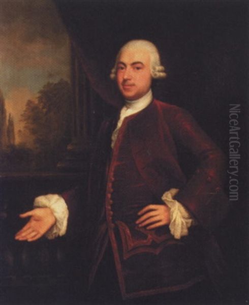 Portrait Of James Riddel Oil Painting by Jean Laurent Mosnier