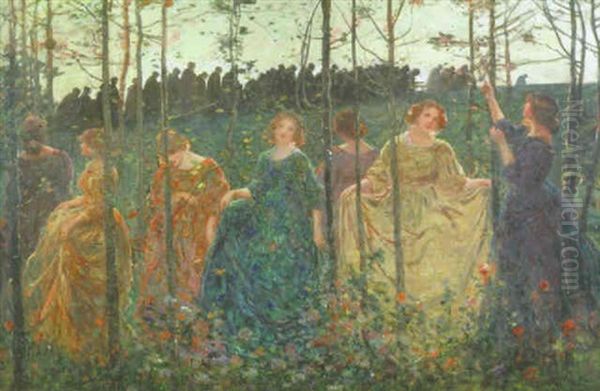 Footsteps Oil Painting by Thomas Edwin Mostyn
