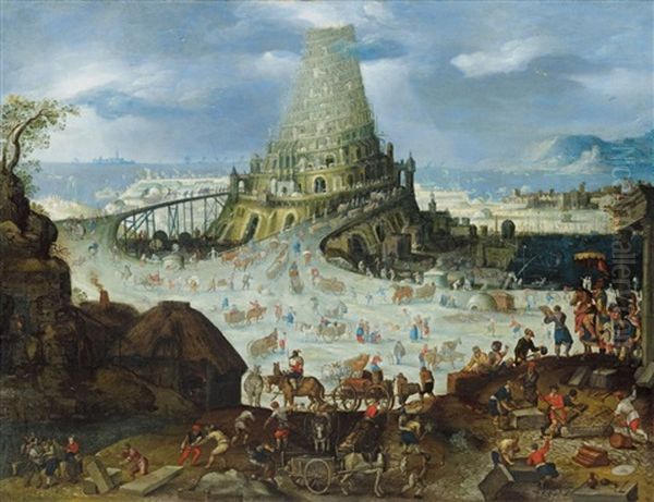 The Tower Of Babel Oil Painting by Anton Mozart