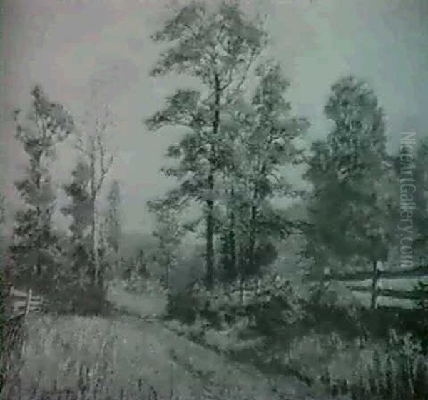 A Country Path Oil Painting by Frederick J. Mulhaupt