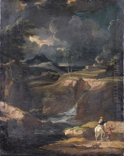 Paesaggio Con Pastori Oil Painting by Pieter Mulier the Younger