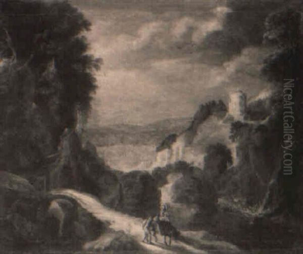 Paysage Avec La Fuite En Egypte Oil Painting by Pieter Mulier the Younger