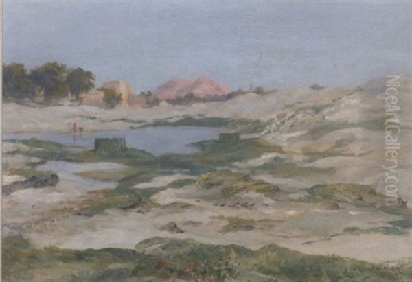 Landscape Scene Oil Painting by Archibald Herman Muller