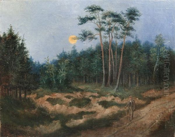 Weg Von Loschwitz Nach Rochwitz Oil Painting by Gustav Otto Mueller