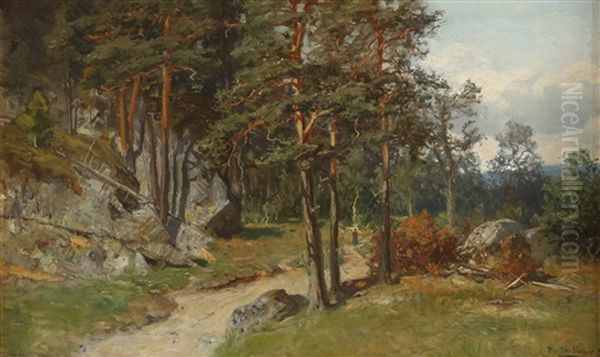 Nordmarken Oil Painting by Morten Mueller
