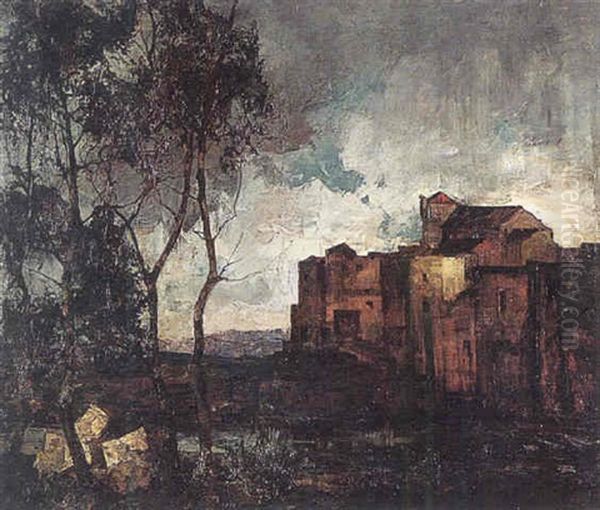 Das Alte Castell Oil Painting by Anton Mueller-Wischin