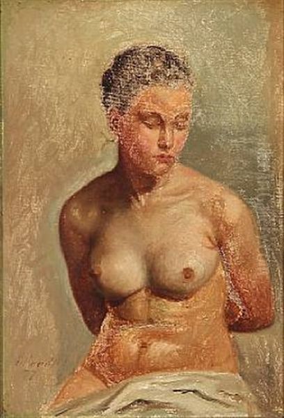 Model Studie Oil Painting by Emilie (Caroline E.) Mundt