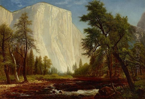 El Capitan In A Gathering Storm Oil Painting by Gilbert Davis Munger