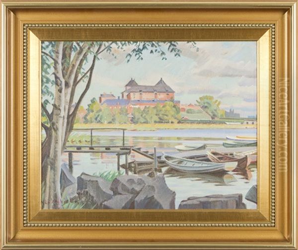 Hameenlinna Oil Painting by Ali Munsterhjelm