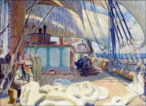 Kannella - Pa Dack Oil Painting by Alarik (Ali) Munsterhjelm