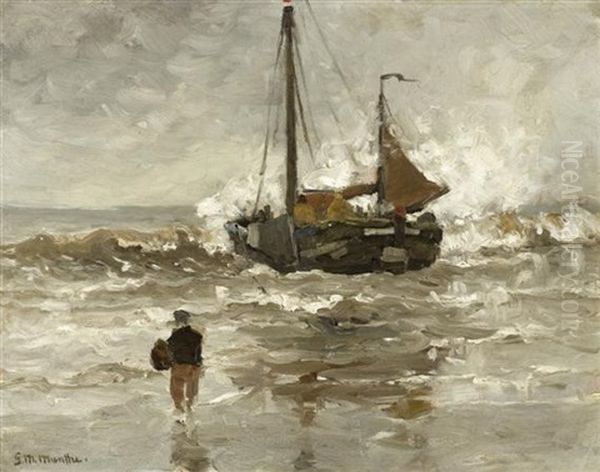 Am Meeresufer Oil Painting by Gerhard Arij Ludwig Morgenstjerne Munthe