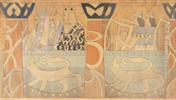 Studie Oil Painting by Gerhard Munthe