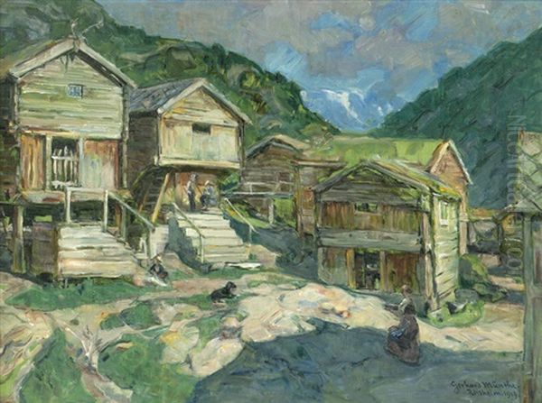 From Roisheim Oil Painting by Gerhard Munthe