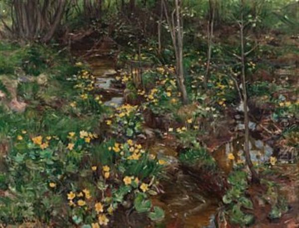 Bekkeblom Oil Painting by Gerhard Munthe