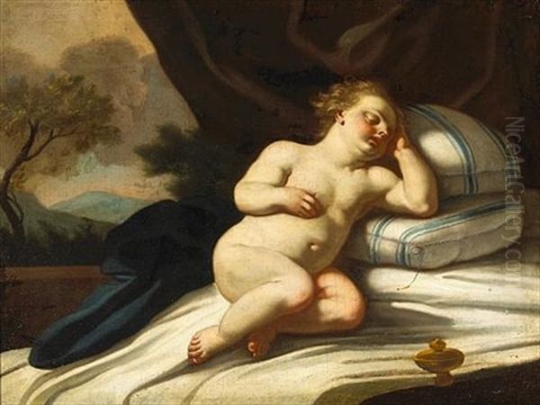 Bambino Dormiente (collab. W/studio) Oil Painting by Francesco de Mura