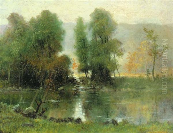 Tranquil Stream Oil Painting by John Francis Murphy
