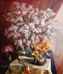 Still Life With Lilics And Tulips