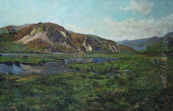 Paesaggio Oil Painting by Alfonso Muzij