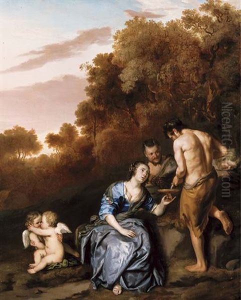 Granida And Daifilo, With The Princess Of Orange As Granida Oil Painting by Jan Mytens