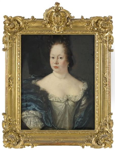 Portratt Av Drottning Ulrika Eleonora D.a Oil Painting by Martin Ii Mytens