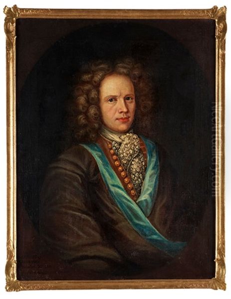 Johannes Torneros (+ Regina Kristina Drossander; Pair) Oil Painting by Martin Ii Mytens