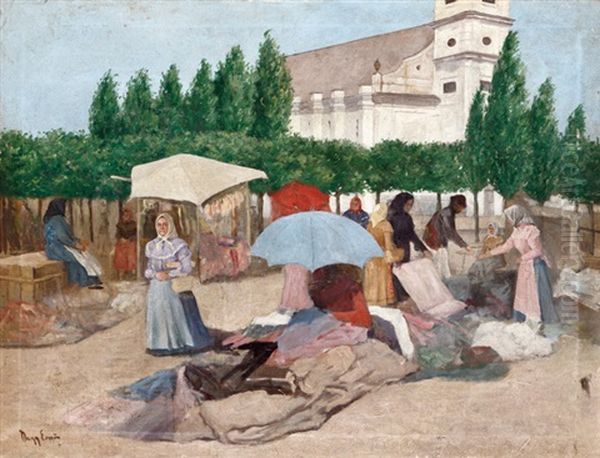 Vasarban Oil Painting by Ernoi Nagy