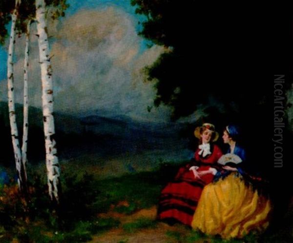 Galante Szene Oil Painting by Vilmos Nagy