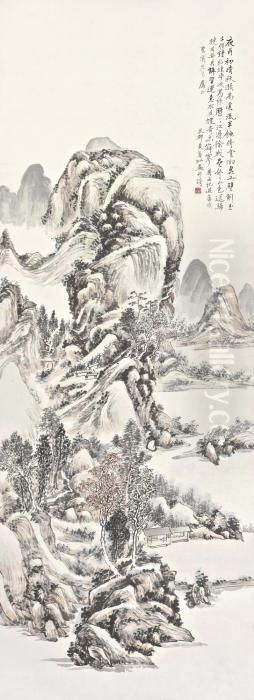 Yuexi Aspect Oil Painting by Huang Binhong