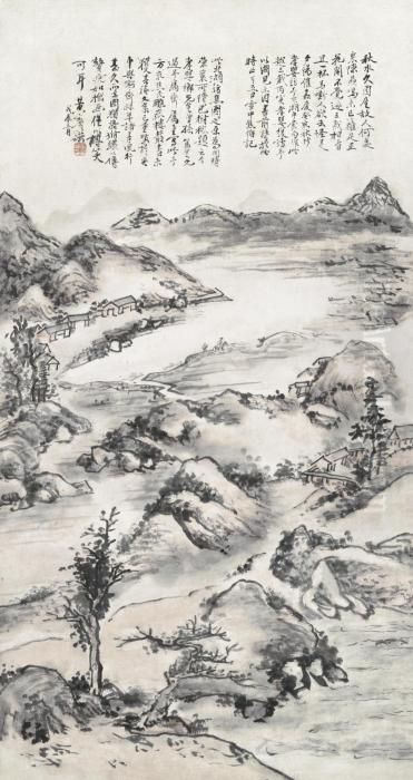 Visiting A Friend In The Countryside Oil Painting by Huang Binhong