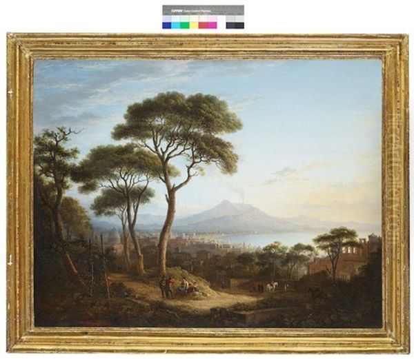 Veduta Di Napoli Da Posillipo; Veduta Della Costa Sorrentina (pair) Oil Painting by Alexander Nasmyth