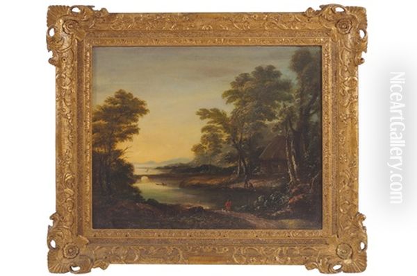 Early Landscape Oil Painting by Patrick Nasmyth