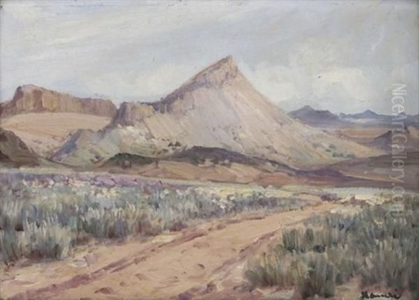 Namakwa Landscape Oil Painting by Pieter Hugo Naude