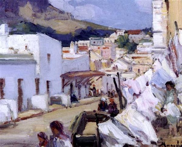 Chapman's Peak Road, Malay Quarter Oil Painting by Pieter Hugo Naude