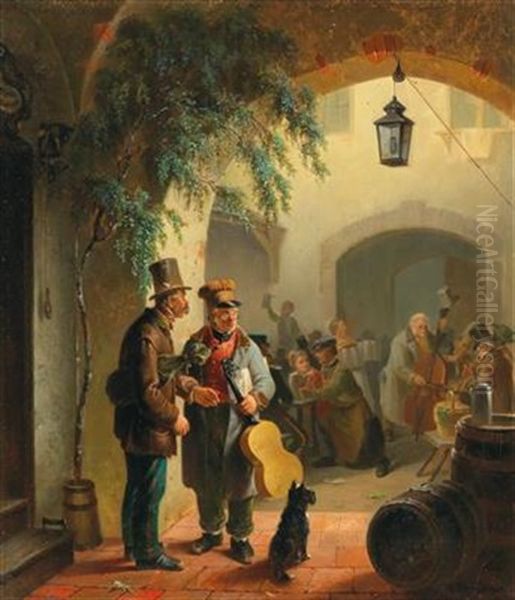 Too Late Oil Painting by Karl Naumann