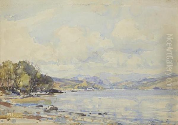 A June Day At Coniston Water Oil Painting by Samuel John Lamorna Birch