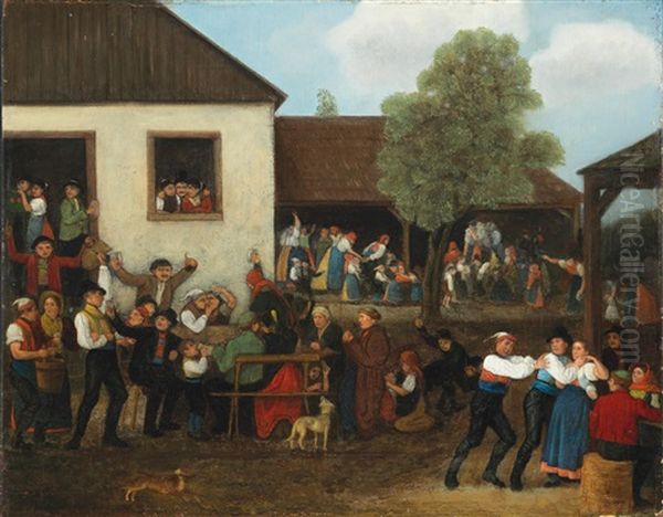 Patronage Fair In The Country Oil Painting by Michael Neder