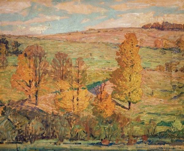 Autumn Landscape Oil Painting by Bruce Nelson