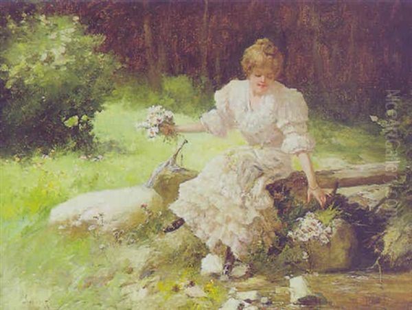 Rast Im Wald Oil Painting by Antal (Laszlo) Neogrady
