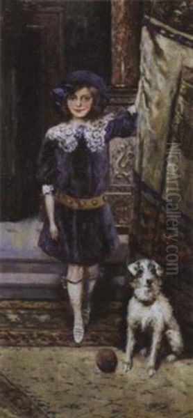 The Best Of Friends Oil Painting by Girolamo Pieri Ballati Nerli