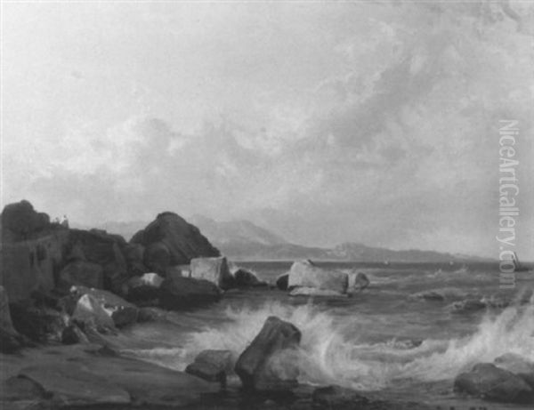 Cote Mediterraneenne Oil Painting by Friedrich Nerly the Younger