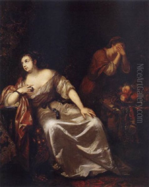 La Mort De Cleopatre Oil Painting by Caspar Netscher