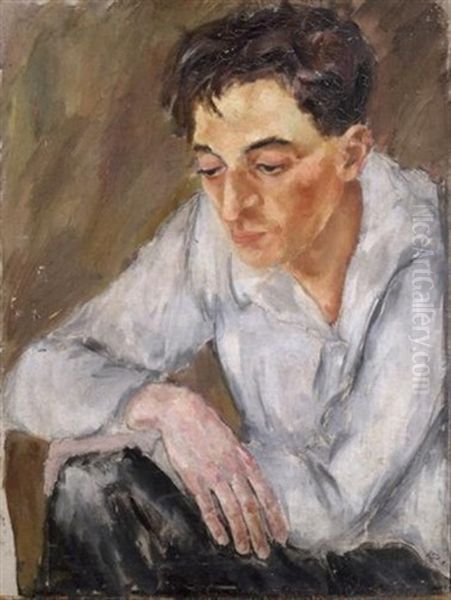 Portrait Of A Man Oil Painting by Anne Neumann