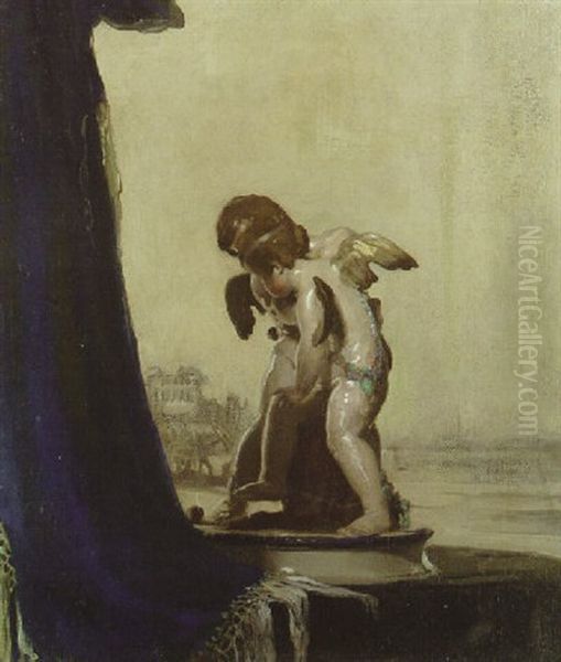 Cupids Oil Painting by William Nicholson