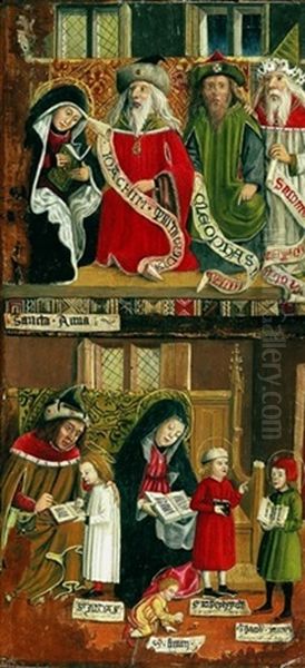 La Filiation De Sainte Anne Oil Painting by Nicolas d' Ypres